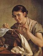 Vasily Tropinin Lacemaker oil painting reproduction
